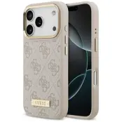 Guess Mobilskal till iPhone 17 Pro MagSafe 4G Logo Plate - Rosa