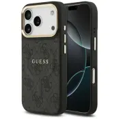 Guess iPhone 17 Pro Mobilskal MagSafe 4G PU Classic Logo - Svart