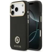 Guess Mobilskal till iPhone 17 Pro Magsafe Grained Strass Logo - Svart
