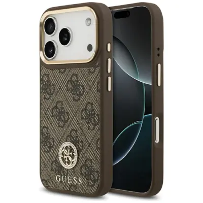 Guess iPhone 17 Pro Mobilskal Magsafe Strass Logo - Brun