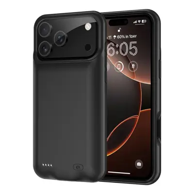 iPhone 17 Pro Batteriskal 6000mAh - Svart