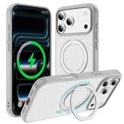 iPhone 17 Pro Mobilskal Anti Drop Kickstand - Vit (Vit)