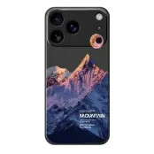 iPhone 17 Pro Mobilskal Blue Snow Mountain Pattern TPU - Svart