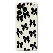 iPhone 17 Pro Mobilskal Bow Pattern Printing Straight - Beige