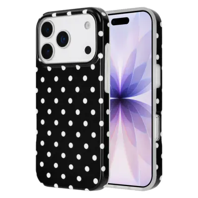 iPhone 17 Pro Mobilskal Dot Design Imd Tpu (Svart)