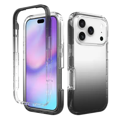 iPhone 17 Pro Mobilskal Gradient Färg PC + TPU (Lutningsvart)