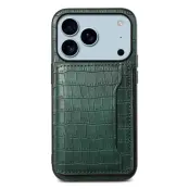Mobilskal till iPhone 17 Pro Korthållare Crocodile - Grön