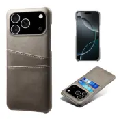 iPhone 17 Pro Mobilskal Korthållare Dual - Grå