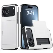 Mobilskal till iPhone 17 Pro korthållare - Vit
