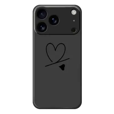 iPhone 17 Pro Mobilskal Love Pattern Printing Straight - Svart