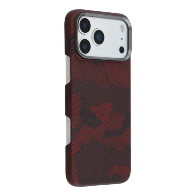iPhone 17 Pro Mobilskal MagSafe Aramid Fiber Camouflage - Svart