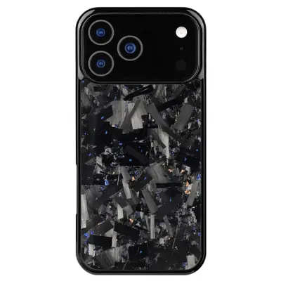 iPhone 17 Pro Mobilskal MagSafe Aramid Fiber Large Texture - Blå/Guld