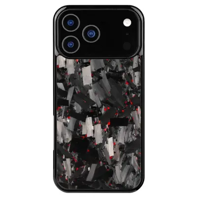 iPhone 17 Pro Mobilskal MagSafe Aramid Fiber Large Texture - Röd