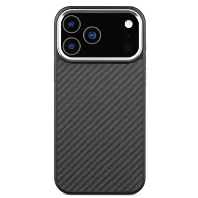 iPhone 17 Pro Mobilskal MagSafe Aramid Fiber TPU - Silver (Silver)