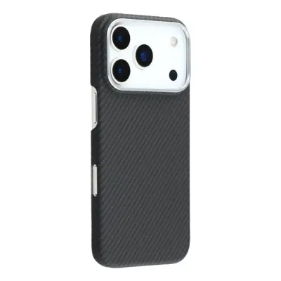 iPhone 17 Pro Mobilskal MagSafe Carbon Fiber (Fine Line Svart)