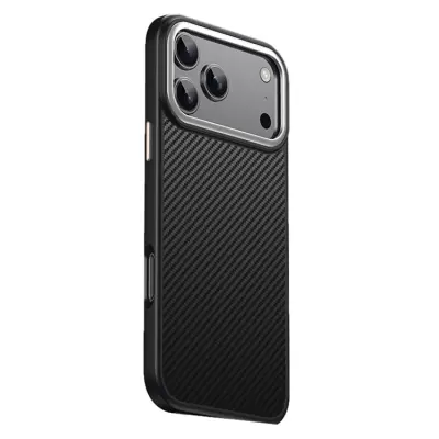 iPhone 17 Pro Mobilskal MagSafe Carbon Fiber - Svart/Silver