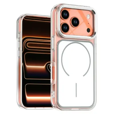 iPhone 17 Pro Mobilskal Magsafe Electroplated - Vit (Vit)