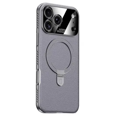 iPhone 17 Pro Mobilskal MagSafe Kickstand Electroplated Cooling - Grå (Grå)