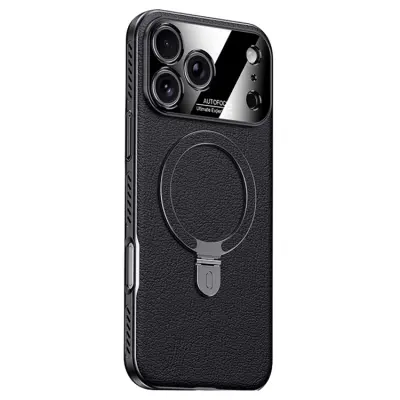 iPhone 17 Pro Mobilskal MagSafe Kickstand Electroplated Cooling (Svart)