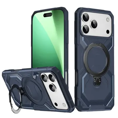 iPhone 17 Pro Mobilskal MagSafe Kickstand TPU + PC - Blå (Blå)