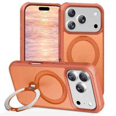 iPhone 17 Pro Mobilskal MagSafe Kickstand TPU + PC - Orange
