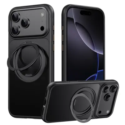 iPhone 17 Pro Mobilskal MagSafe Kickstand TPU PC - Svart