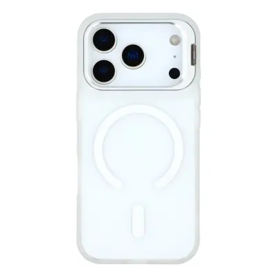 iPhone 17 Pro Mobilskal MagSafe Lins Kickstand - Transparent Vit