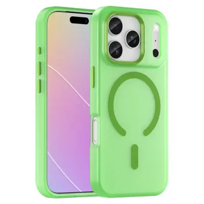 iPhone 17 Pro Mobilskal MagSafe Matte Translucent - Grön