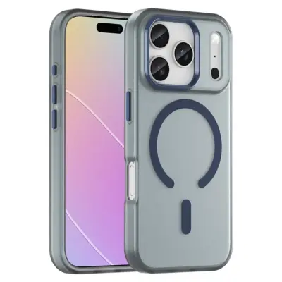 iPhone 17 Pro Mobilskal MagSafe Matte Translucent - Mörkblå