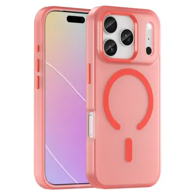 iPhone 17 Pro Mobilskal MagSafe Matte Translucent - Röd