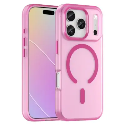 iPhone 17 Pro Mobilskal MagSafe Matte Translucent - Rosa