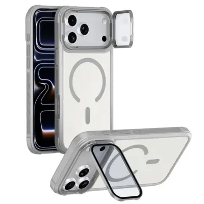 iPhone 17 Pro Mobilskal Magsafe med Linsskyddsstöd - Grå (Grå)