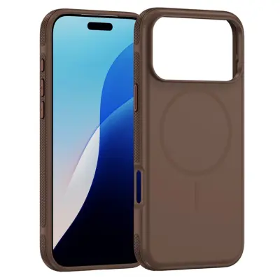 iPhone 17 Pro Mobilskal MagSafe PC + TPU Shockproof - Kaffe