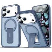 iPhone 17 Pro Mobilskal MagSafe PC+TPU med Kickstand - Mörkblå