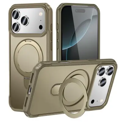 iPhone 17 Pro Mobilskal MagSafe Rotating Kickstand - Khaki