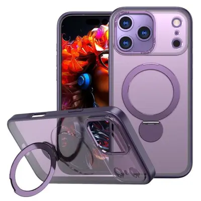 iPhone 17 Pro Mobilskal MagSafe Rotating Kickstand (Lila)