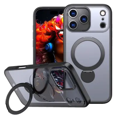 iPhone 17 Pro Mobilskal MagSafe Rotating Kickstand (Svart)