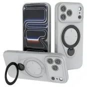 Mobilskal till iPhone 17 Pro MagSafe Rotating Kickstand TPU PC (Grå)