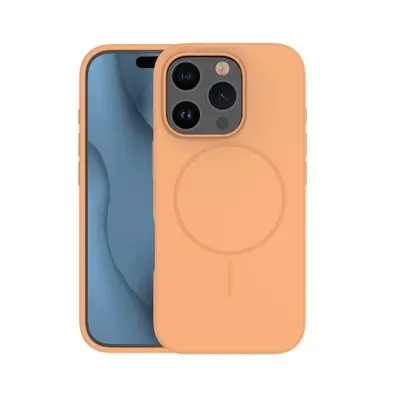 iPhone 17 Pro Mobilskal MagSafe Silikon Thin - Orange