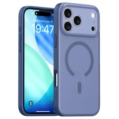 iPhone 17 Pro Mobilskal MagSafe Skin Feel - Blå