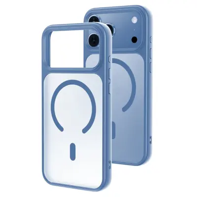 iPhone 17 Pro Mobilskal MagSafe Skin-Feel Rubberized - Blå