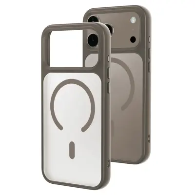 iPhone 17 Pro Mobilskal MagSafe Skin-Feel Rubberized - Titangrå