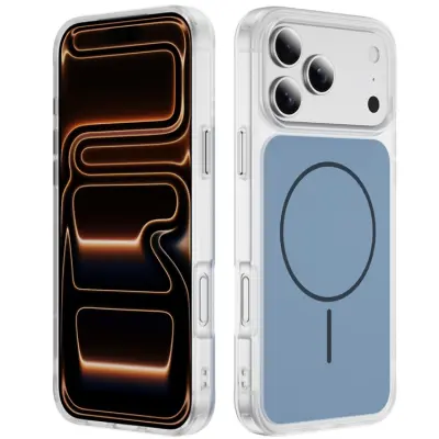 iPhone 17 Pro Mobilskal MagSafe Skin Touch TPU PC - Blå (Himmelsblå)