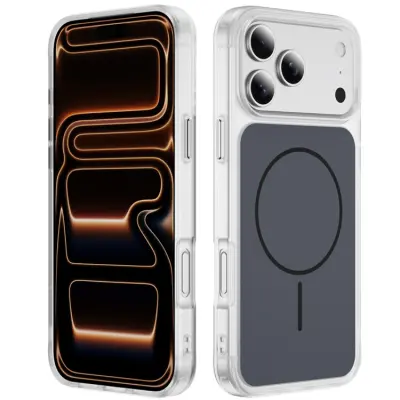 iPhone 17 Pro Mobilskal MagSafe Skin Touch TPU PC (Svart)
