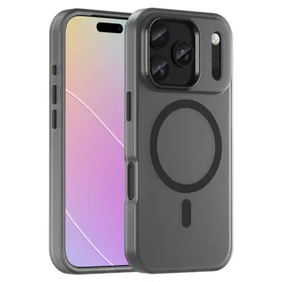 iPhone 17 Pro Mobilskal MagSafe Slim Matte Translucent - Svart