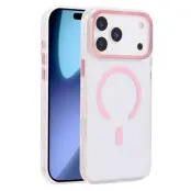 iPhone 17 Pro Mobilskal MagSafe Texture Frame - Rosa