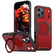 Mobilskal till iPhone 17 Pro MagSafe TPU+PC Kickstand - Röd