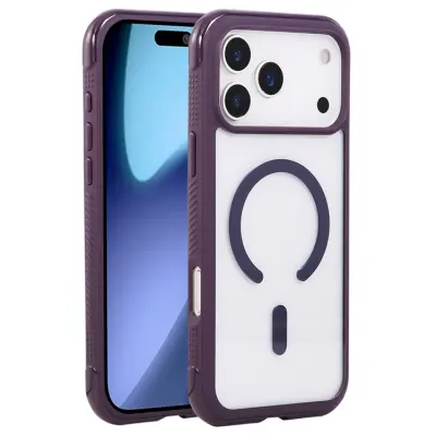iPhone 17 Pro Mobilskal MagSafe TPU+PC Transparent - Lila