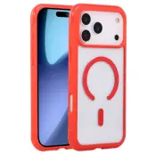 Mobilskal till iPhone 17 Pro MagSafe TPU+PC Transparent - Röd
