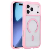 Mobilskal till iPhone 17 Pro MagSafe TPU+PC Transparent - Rosa